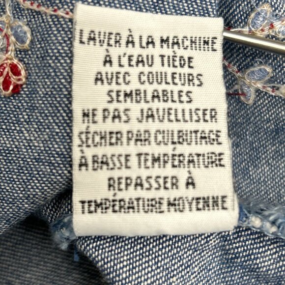 Northern Reflection Chambray Shacket Embroidered Women's Medium - Picture 12 of 12